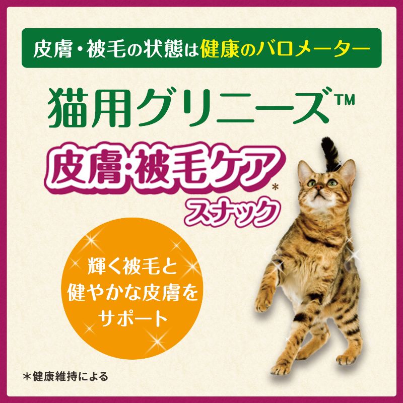 猫用グリニーズ 皮膚被毛ケア サーモン味 30g/90g