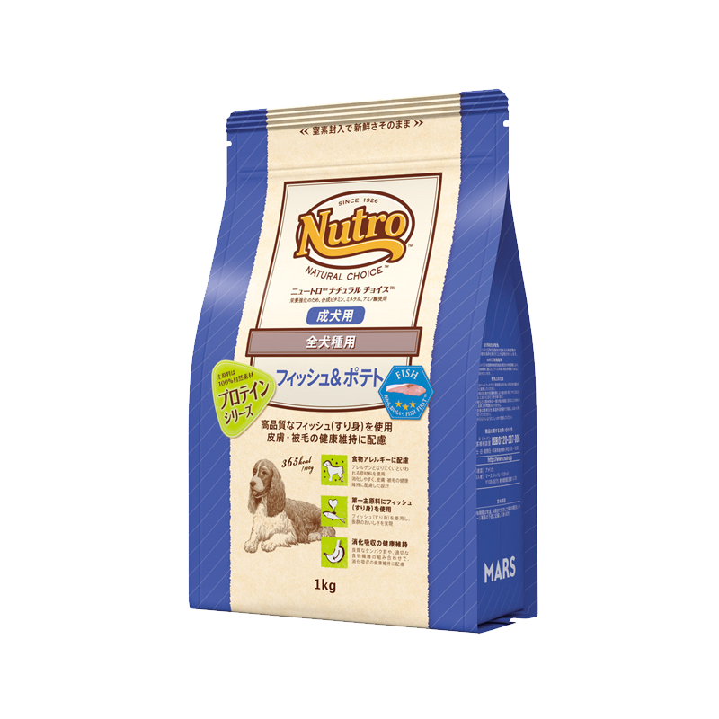 ニュートロ ナチュラル チョイス 全犬種用 成犬用 フィッシュ&ポテト 1kg/3kg/6kg