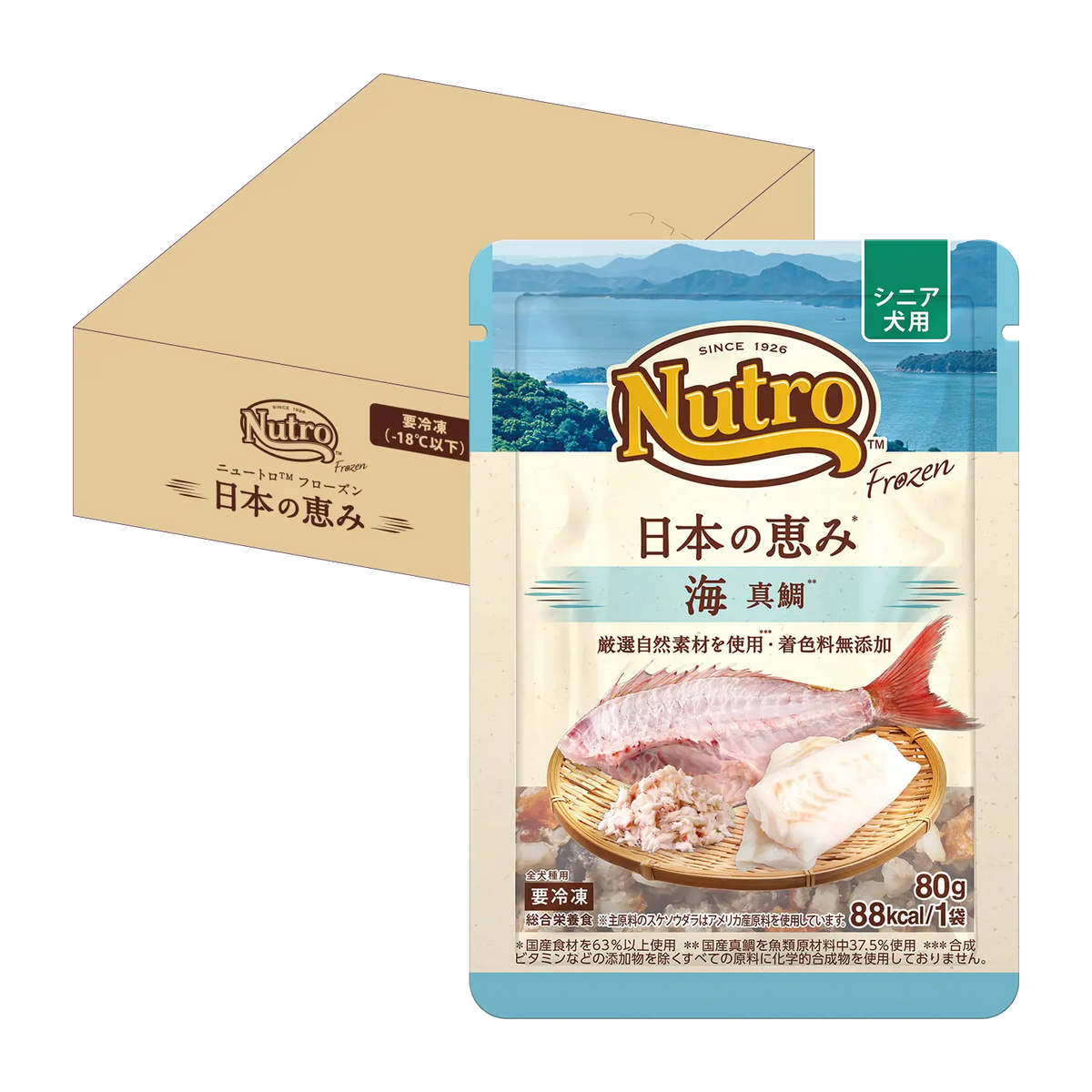 シニア犬用】ニュートロ フローズン 日本の恵み 海 真鯛 12袋セット