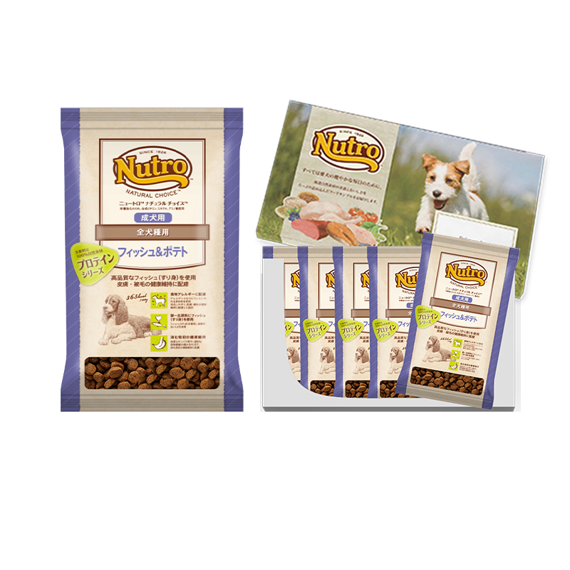 【お試しサンプル】ニュートロ ナチュラル チョイス 全犬種用 成犬用 フィッシュ&ポテト 150g(30g×5袋)