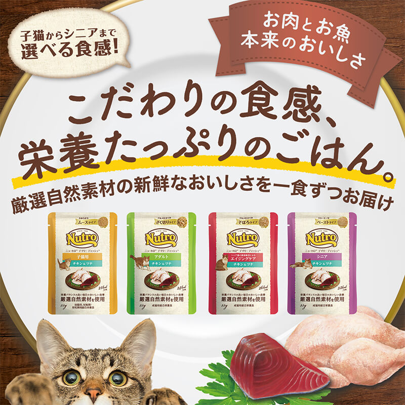 ニュートロ キャット デイリー ディッシュ アダルト チキン グルメ仕立てのざく切りタイプ パウチ