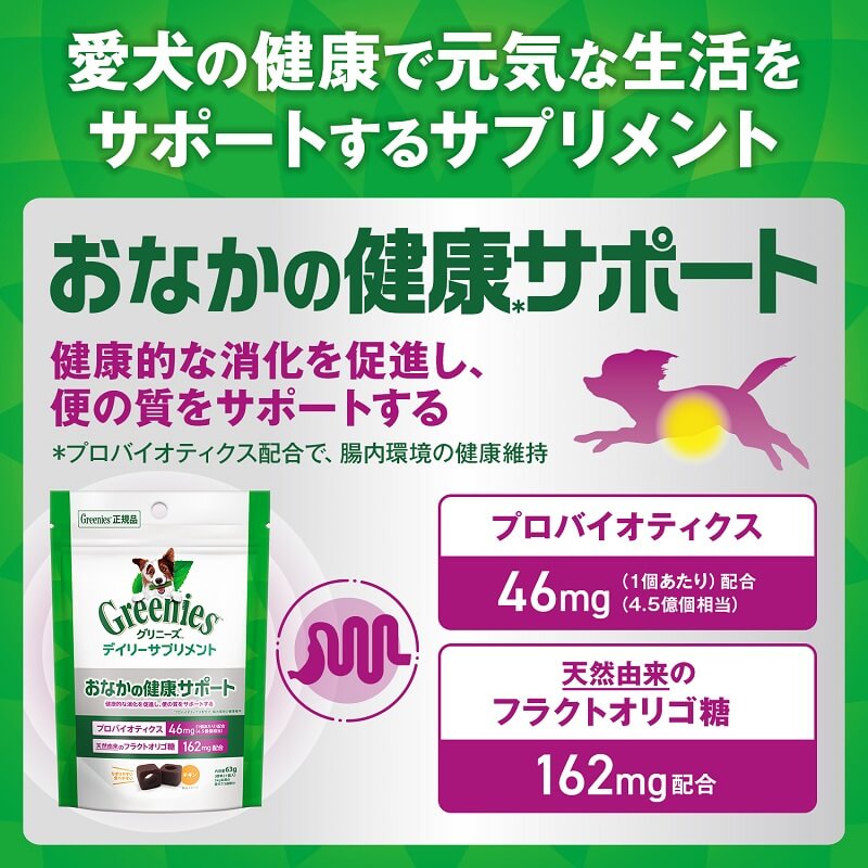 グリニーズ デイリーサプリメント おなかの健康サポート 犬用サプリメント 63g/126g
