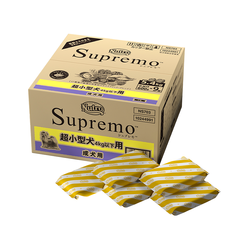 【公式通販限定】ニュートロ シュプレモ 超小型犬4kg以下用 成犬用 5.4kg（600g×9袋）