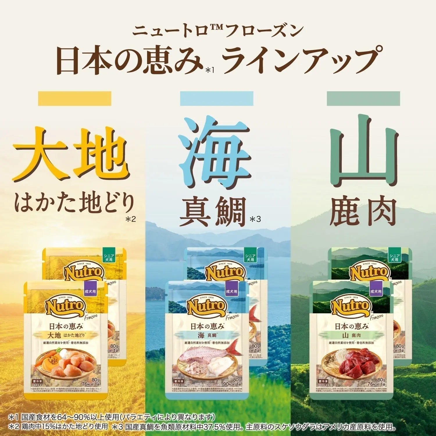 成犬用】ニュートロ フローズン 日本の恵み 大地 はかた地どり 12袋