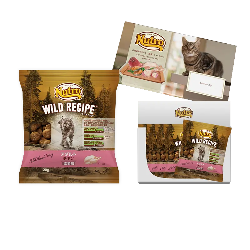 【お試しサンプル】ワイルド レシピ アダルト チキン 成猫用 100g（20g×5袋）