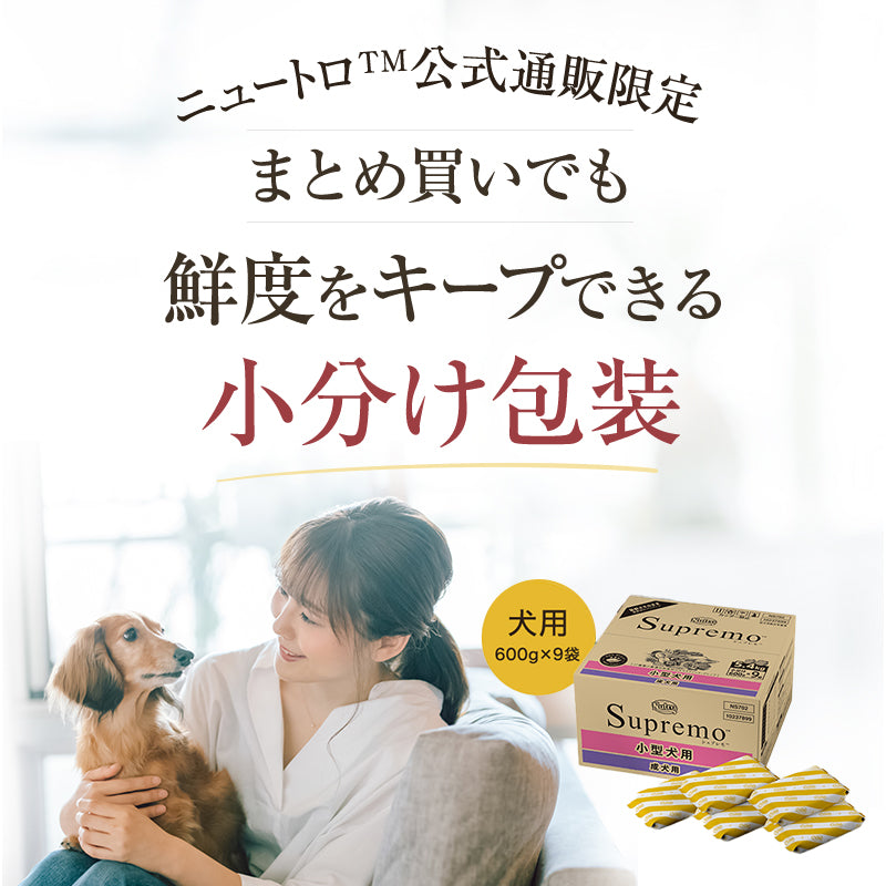 公式通販限定】ニュートロ シュプレモ 小型犬用 成犬用 5.4kg（600g×9